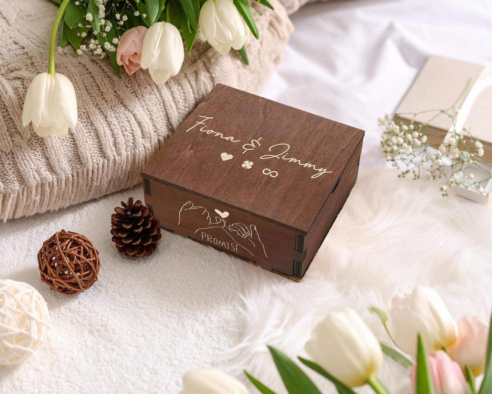 Pull Out Photo Album Custom Wooden Photo Box Personalized Memory Keepsake Box Trinket Wood Box Customized Wooden Photo Frame Shadow Box