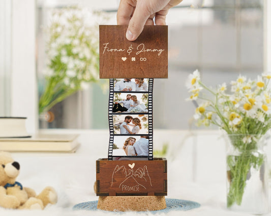 Pull Out Photo Album Custom Wooden Photo Box Personalized Memory Keepsake Box Trinket Wood Box Customized Wooden Photo Frame Shadow Box