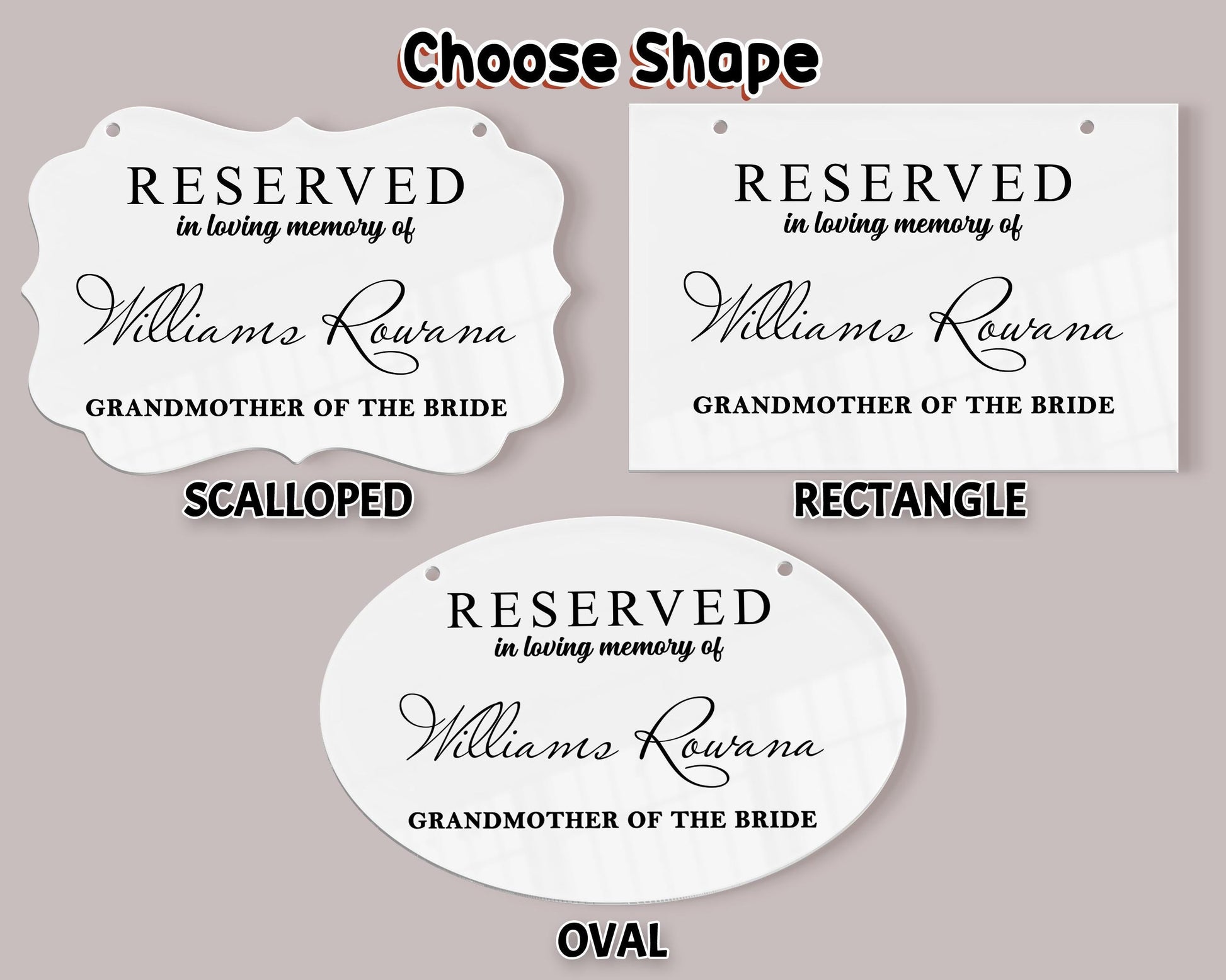 Reserved Wedding Memorial Chair Sign,Custom Memorial Wedding Sign,Wedding Chair Banner In Memory Of Loved Ones,Wedding Decor,Sympathy Gift