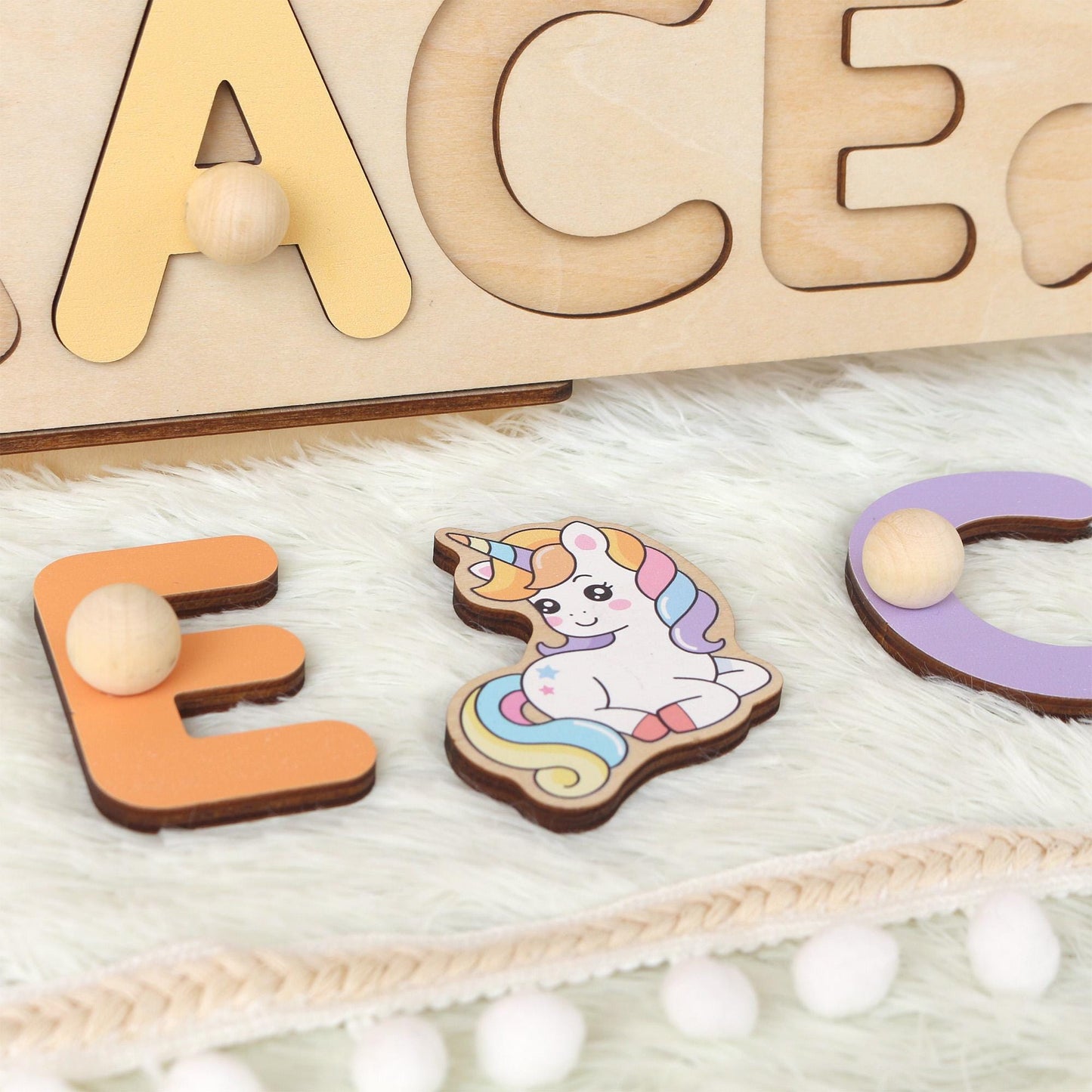 Personalized Name Puzzle | First Christmas Gifts For Toddlers | 1st Birthday Gifts | Montessori Toys | Baby Shower Gifts