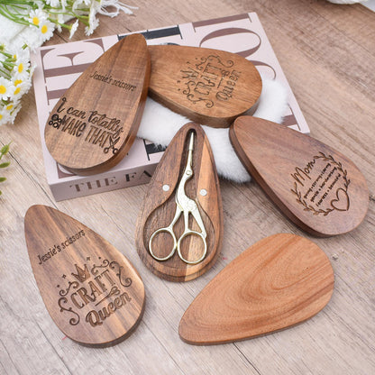 Embroidery Scissor Keeper Set â Custom Name with Personalized Wood Magnetic Box,Seamstress & Crafter Gift Idea