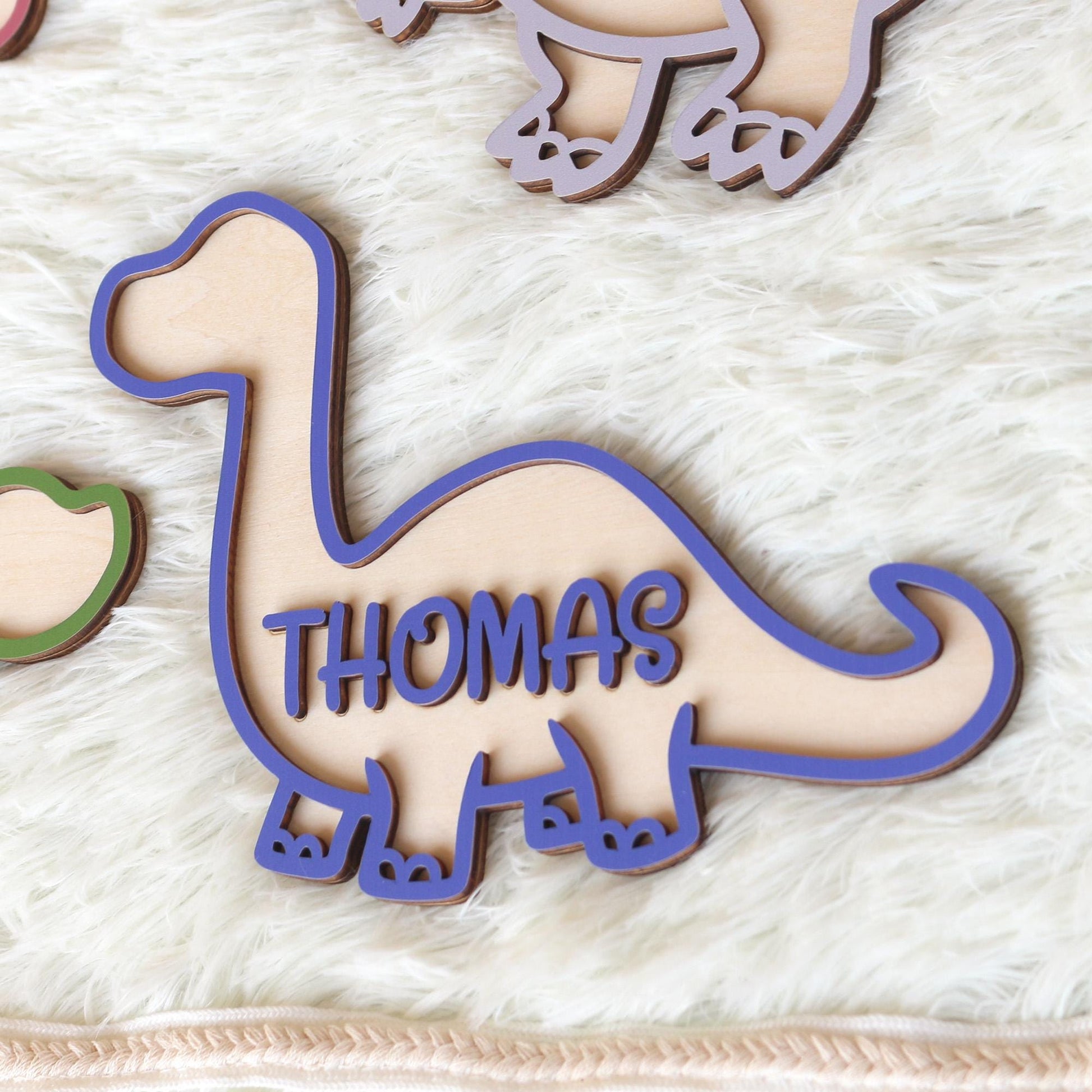 Dinosaur Door Sign - Personalised Wooden Letters - Baby Boy Name Sign - Boy Nursery Decor - Dinosaur Wood Sign Wall Art - Baby Shower Gift