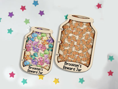 Magnetic Reward Jar with Tokens, Reward System for Kids Behavior, Personalized Reward Jar, Gifts for Kids, Reward Jar with Custom Kids Name