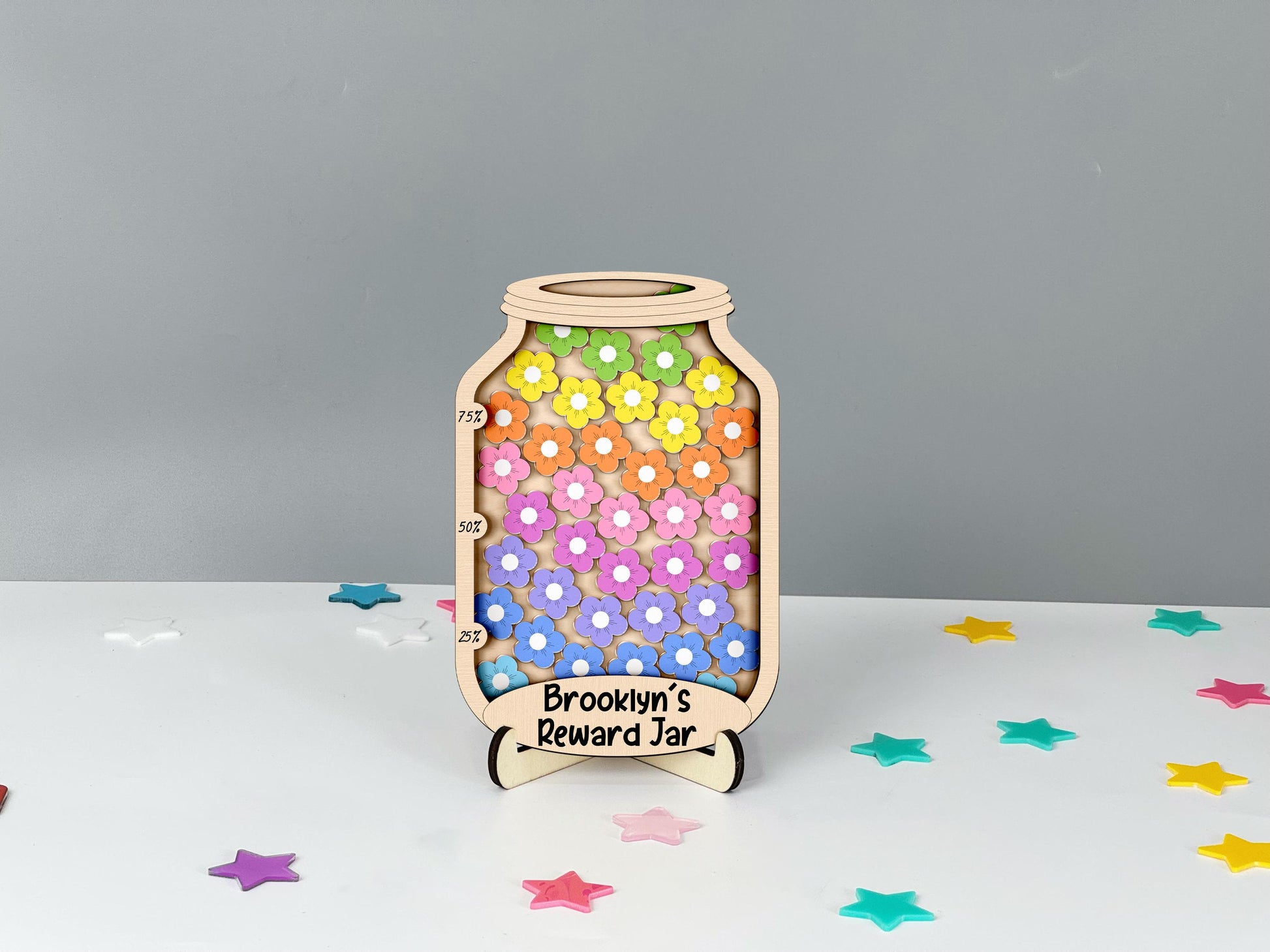 Magnetic Reward Jar with Tokens, Reward System for Kids Behavior, Personalized Reward Jar, Gifts for Kids, Reward Jar with Custom Kids Name