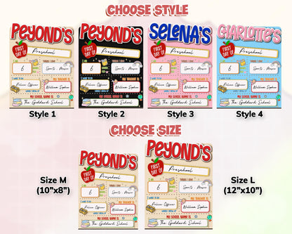 Custom First & Last Day School Sign,Back to School Board,Kindergarten 1st Day of School Dry Erase,First Day Wooden School Sign,Photo Prop