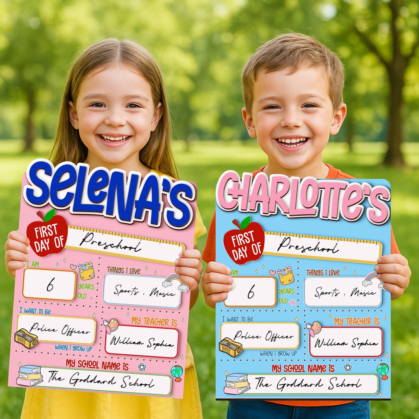 Custom First & Last Day School Sign,Back to School Board,Kindergarten 1st Day of School Dry Erase,First Day Wooden School Sign,Photo Prop