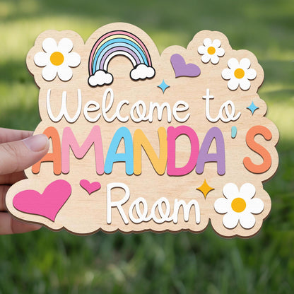 Personalized Girl Room Sign, Custom Kids Bedroom Sign With Name, Nursery Name Sign, Kid Room Sign, Girls 3D Welcome Sign, Birthday Gifts