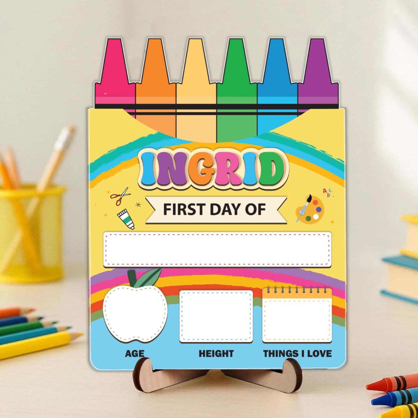 Custom First and Last Day of School Sign, Back To School Photo Prop for kids, Back to School Sign, Reusable 1st Day Of School Dry Erase Sign
