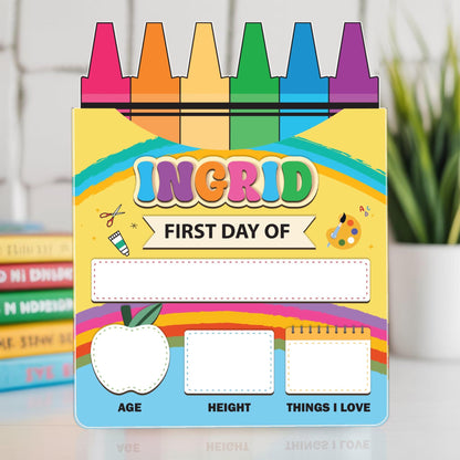 Custom First and Last Day of School Sign, Back To School Photo Prop for kids, Back to School Sign, Reusable 1st Day Of School Dry Erase Sign