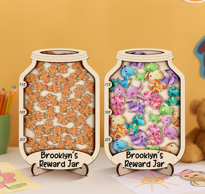 Personalised Star Smile Reward Jar,Magnetic Reward Jar with Tokens,Classroom Decor,Back to school,Chore Chart Gift for Kid,Potty Training