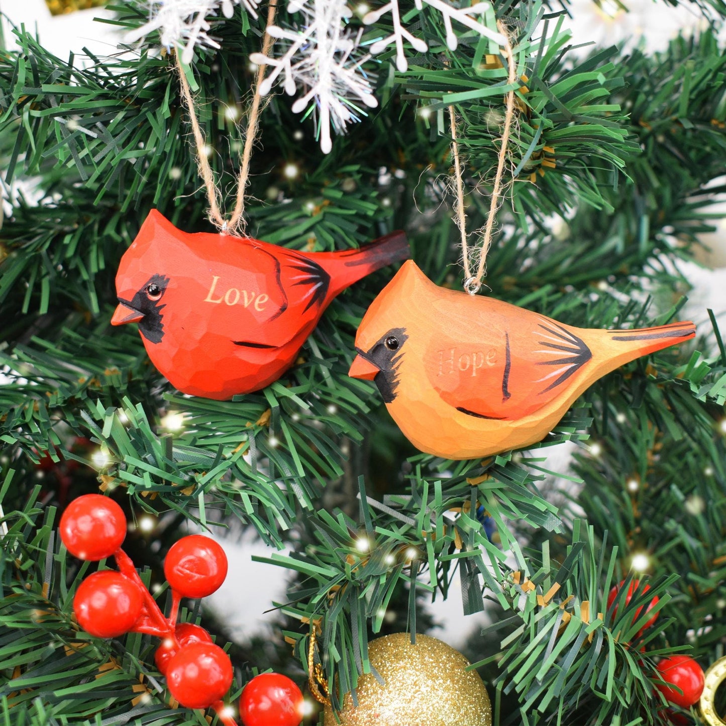 Handmade Northern Cardinal Christmas Ornament  â Rustic Hanging Tree Decoration for Holiday Decor â Unique Xmas Decoration,Gift Bird lover