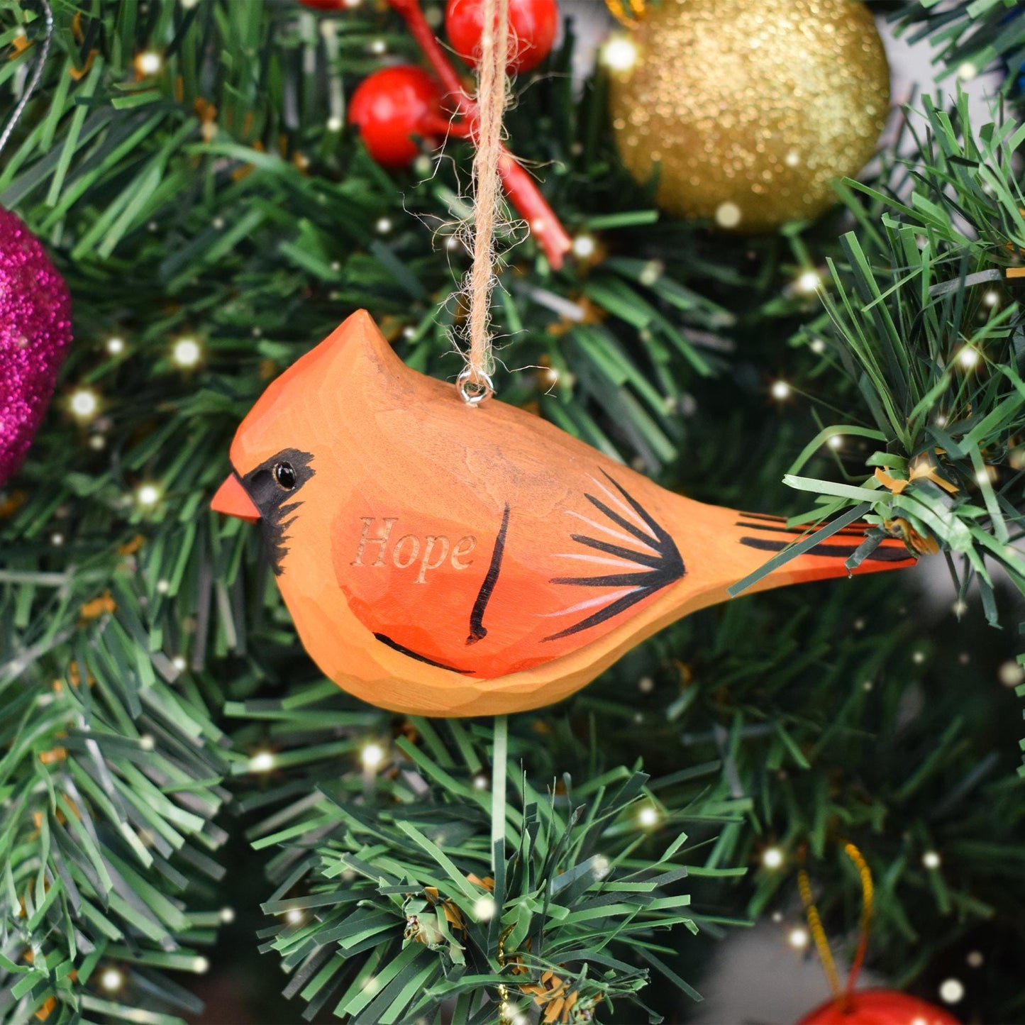 Handmade Northern Cardinal Christmas Ornament  â Rustic Hanging Tree Decoration for Holiday Decor â Unique Xmas Decoration,Gift Bird lover