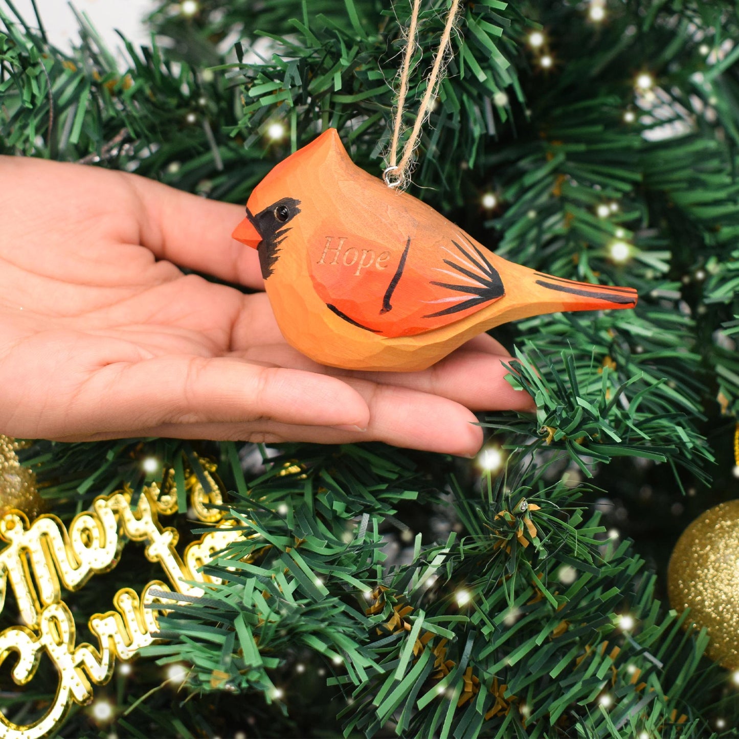 Handmade Northern Cardinal Christmas Ornament  â Rustic Hanging Tree Decoration for Holiday Decor â Unique Xmas Decoration,Gift Bird lover