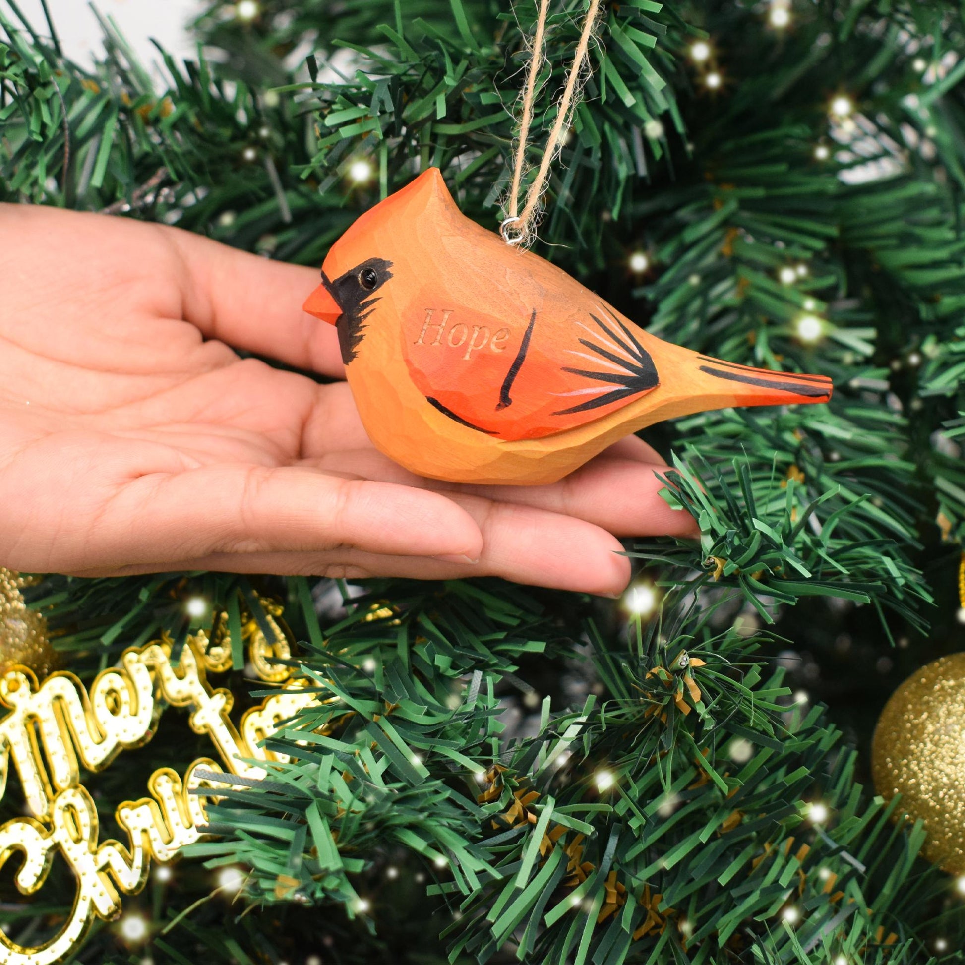 Handmade Northern Cardinal Christmas Ornament  â Rustic Hanging Tree Decoration for Holiday Decor â Unique Xmas Decoration,Gift Bird lover