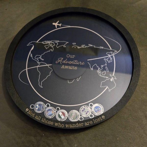 Coin Holder Travel  Box,Currency Display Box,Coin Collection Gift for Traveler,Travel Lover,Our Adventure,Travel Gift,Travel Money Holder