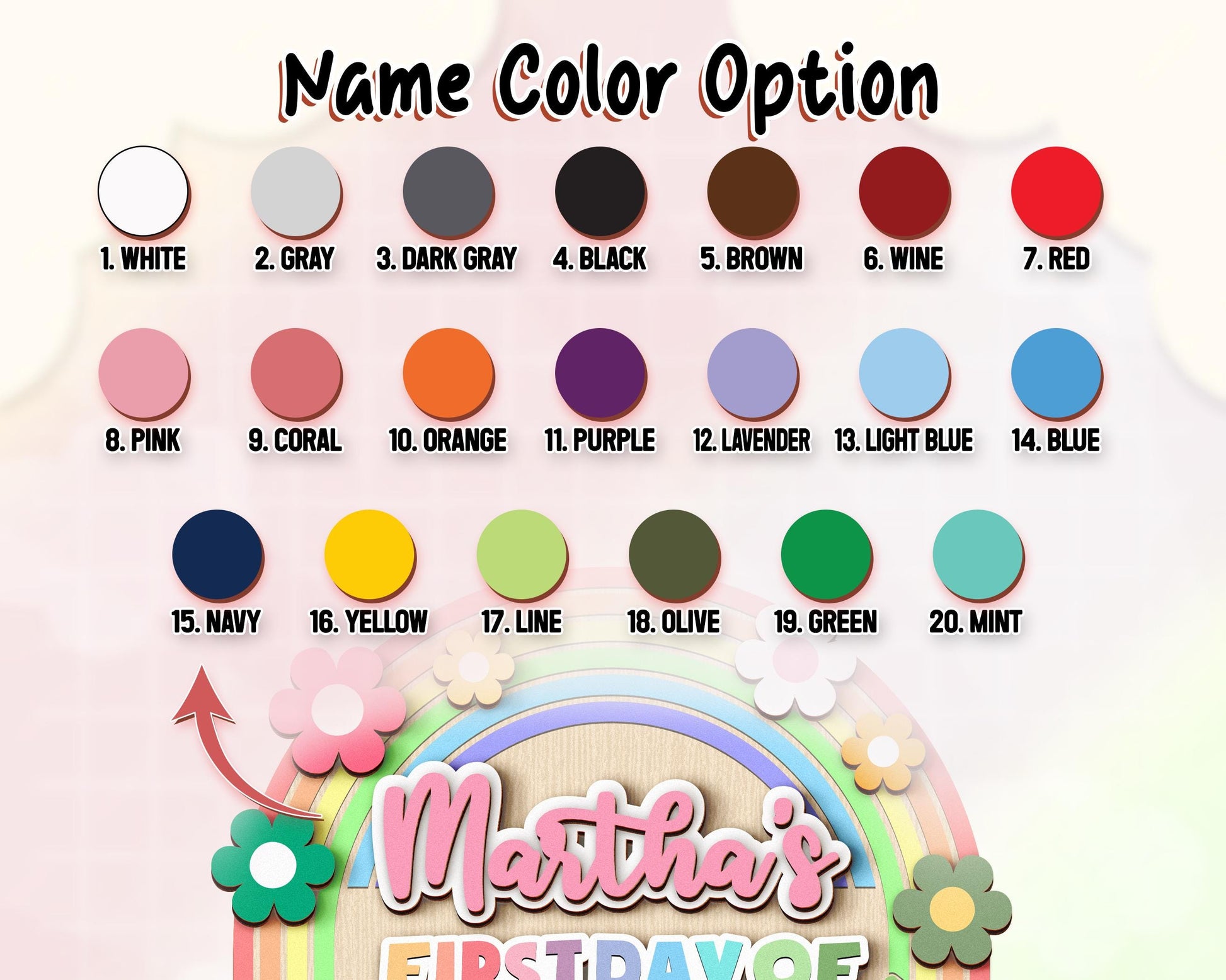 Personalized First Day School Sign, Back to School Sign, Kindergarten 1st Day of School Sign Reusable, Custom First Day School Sign