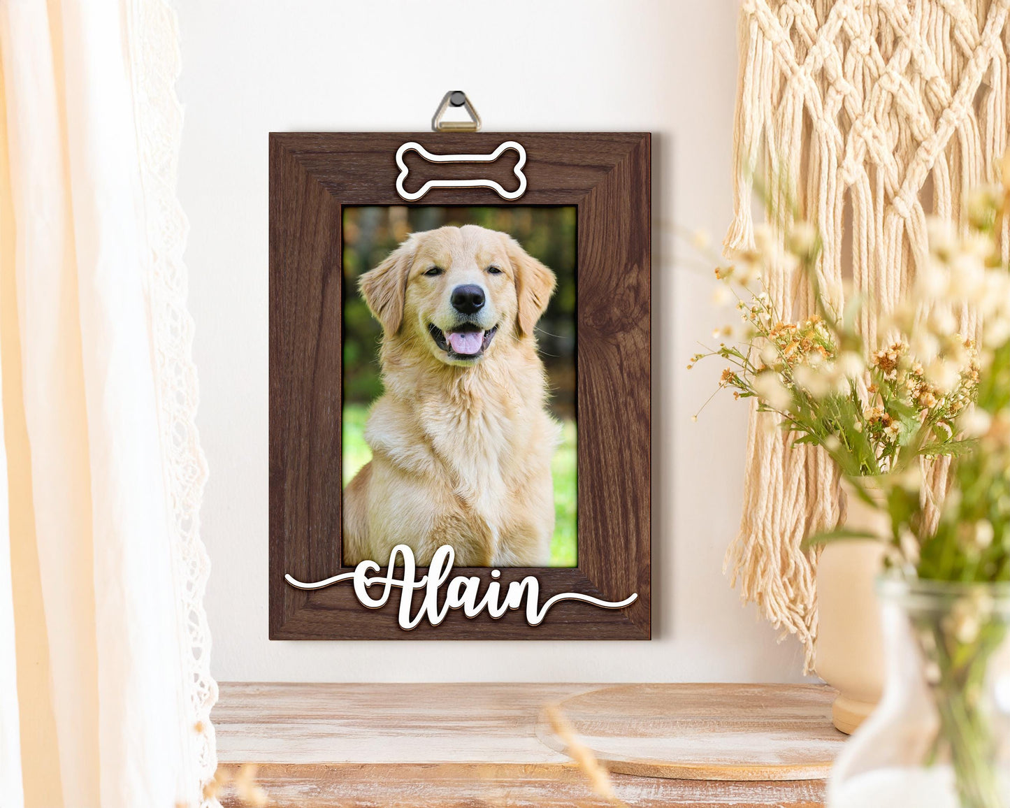 Personalized Pet Picture Frame,Dog Frame,Dog Memorial Gift,Pet Name Photo,Cat Dog Lover,Cat Memorial,Pet Portrait,New Pet Gift,Pet Keepsake