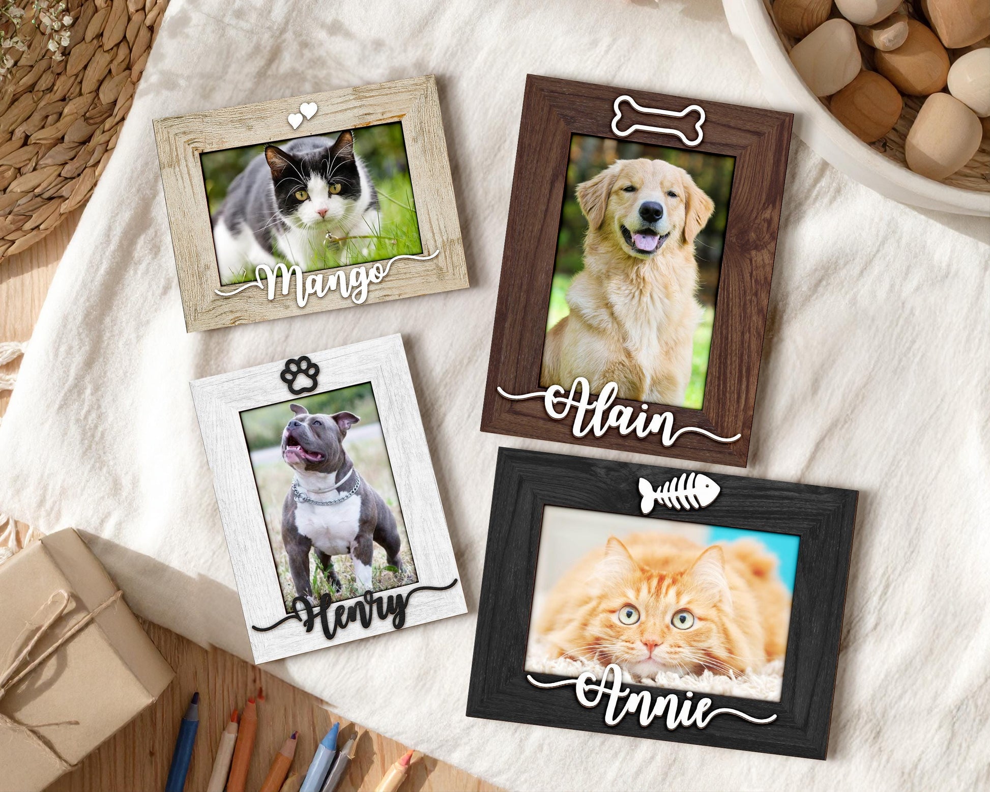 Personalized Pet Picture Frame,Dog Frame,Dog Memorial Gift,Pet Name Photo,Cat Dog Lover,Cat Memorial,Pet Portrait,New Pet Gift,Pet Keepsake