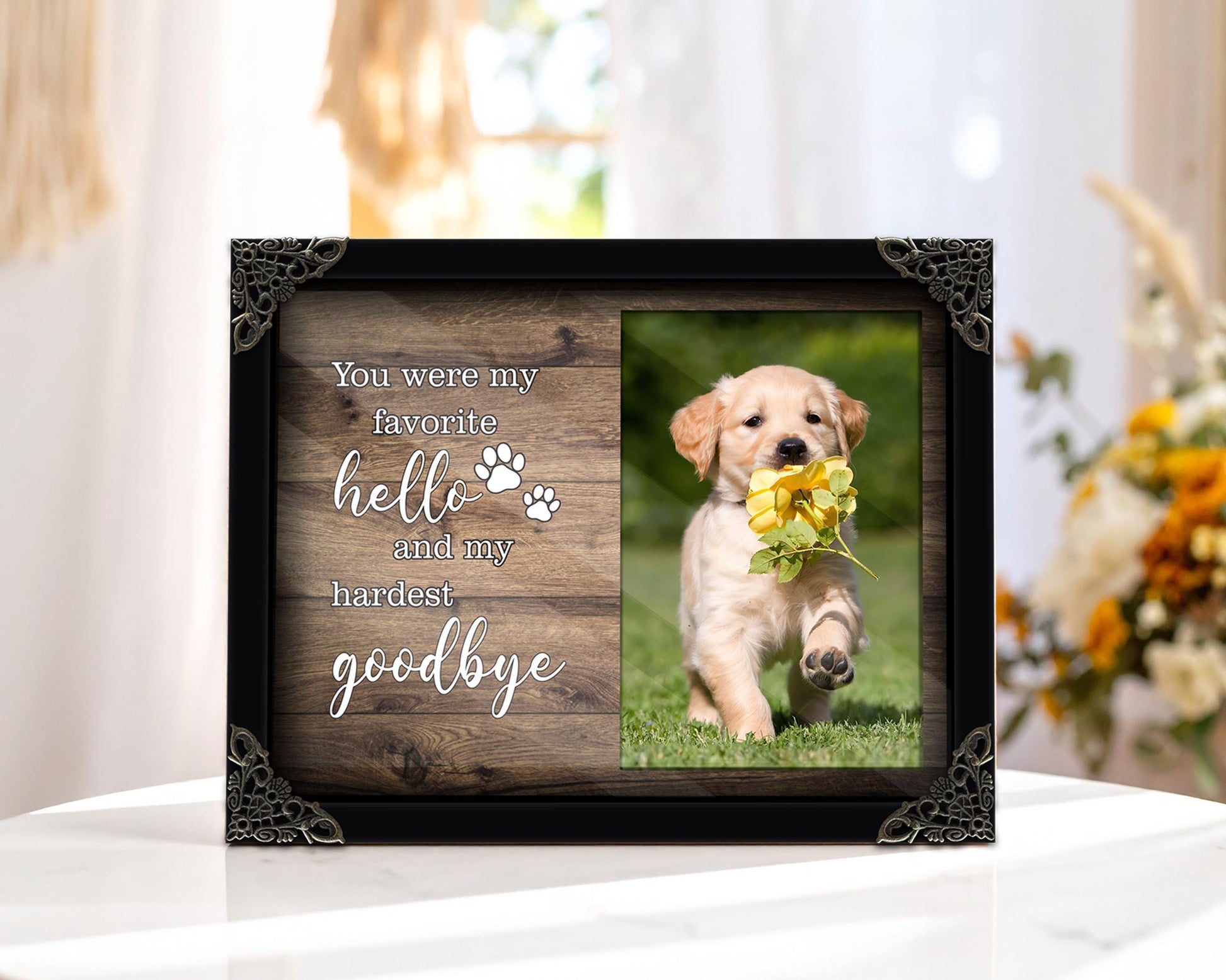Personalized Dog Memorial Wood Frame,Pet Memorial Sign with Photo,Dog Memorial Gifts For Loss Of Dog,Sympathy Gift,Cat Memorial,Pet Lover