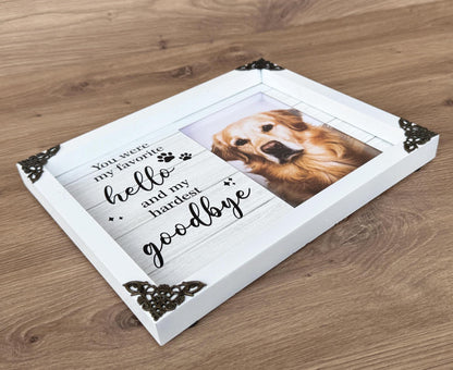 Personalized Dog Memorial Wood Frame,Pet Memorial Sign with Photo,Dog Memorial Gifts For Loss Of Dog,Sympathy Gift,Cat Memorial,Pet Lover