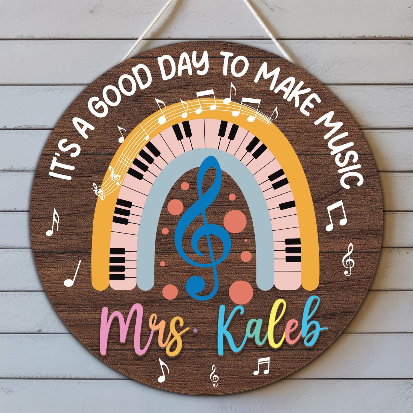 Custom Music Teacher 3D Door Sign, Music Classroom Door Sign, Teacher Door Hanger, Music Room Decor, Music Education Sign Music Teacher Gift