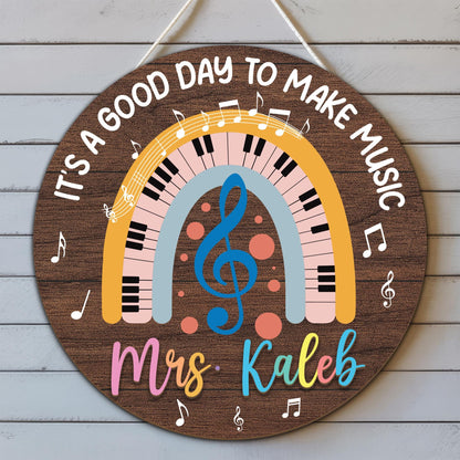 Custom Music Teacher 3D Door Sign, Music Classroom Door Sign, Teacher Door Hanger, Music Room Decor, Music Education Sign Music Teacher Gift