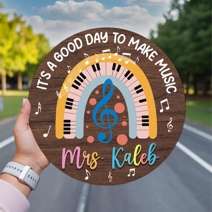 Custom Music Teacher 3D Door Sign, Music Classroom Door Sign, Teacher Door Hanger, Music Room Decor, Music Education Sign Music Teacher Gift