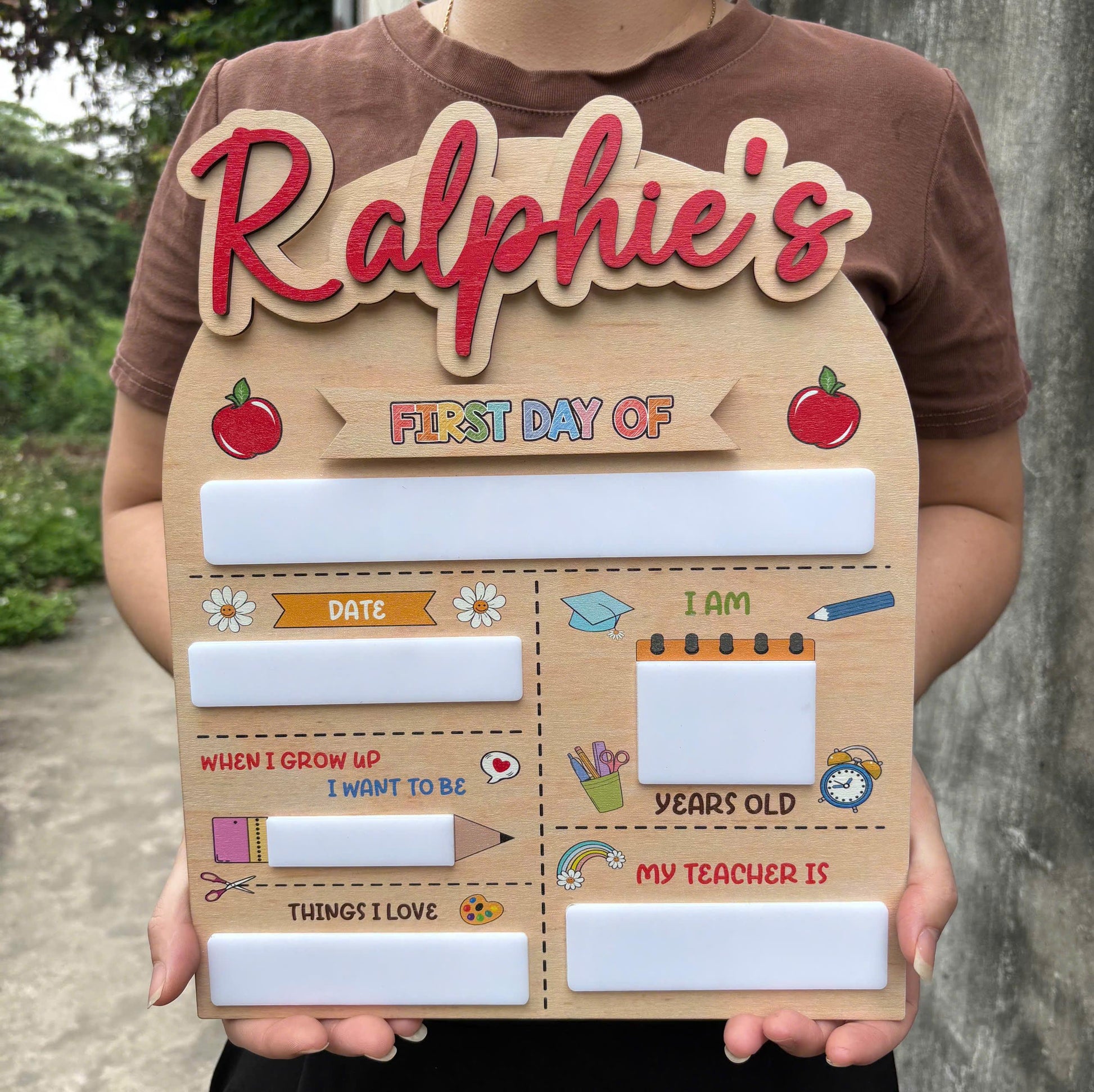 Personalized First Day Of School Sign, Custom First & Last Day of School Sign, Custom School Board Gift for Student, 1st Day of School Board