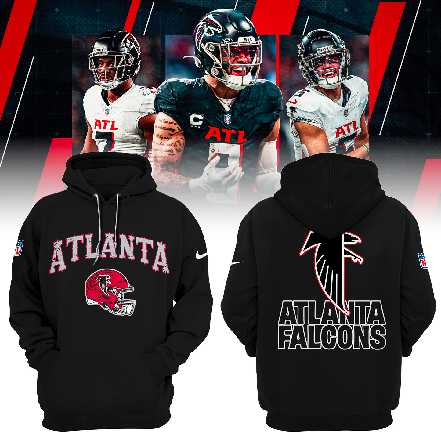 Atlanta Falcons 2025 Retro Hoodie