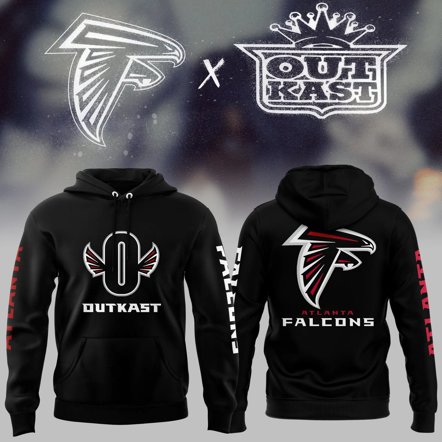 Atlanta Falcons x OutKast Black Hoodie v2