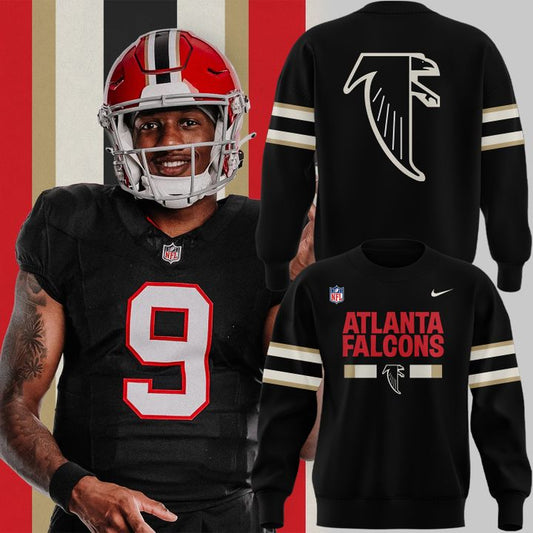 1966-1969 Atlanta Falcons Throwbacks Helmet Logo Black Sweat