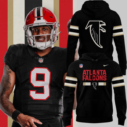 1966-1969 Atlanta Falcons Throwbacks Helmet Logo Black Hoodie