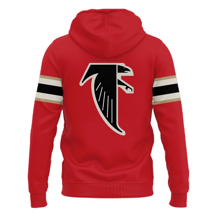 1966-1969 Atlanta Falcons Throwbacks Helmet Logo Red Hoodie
