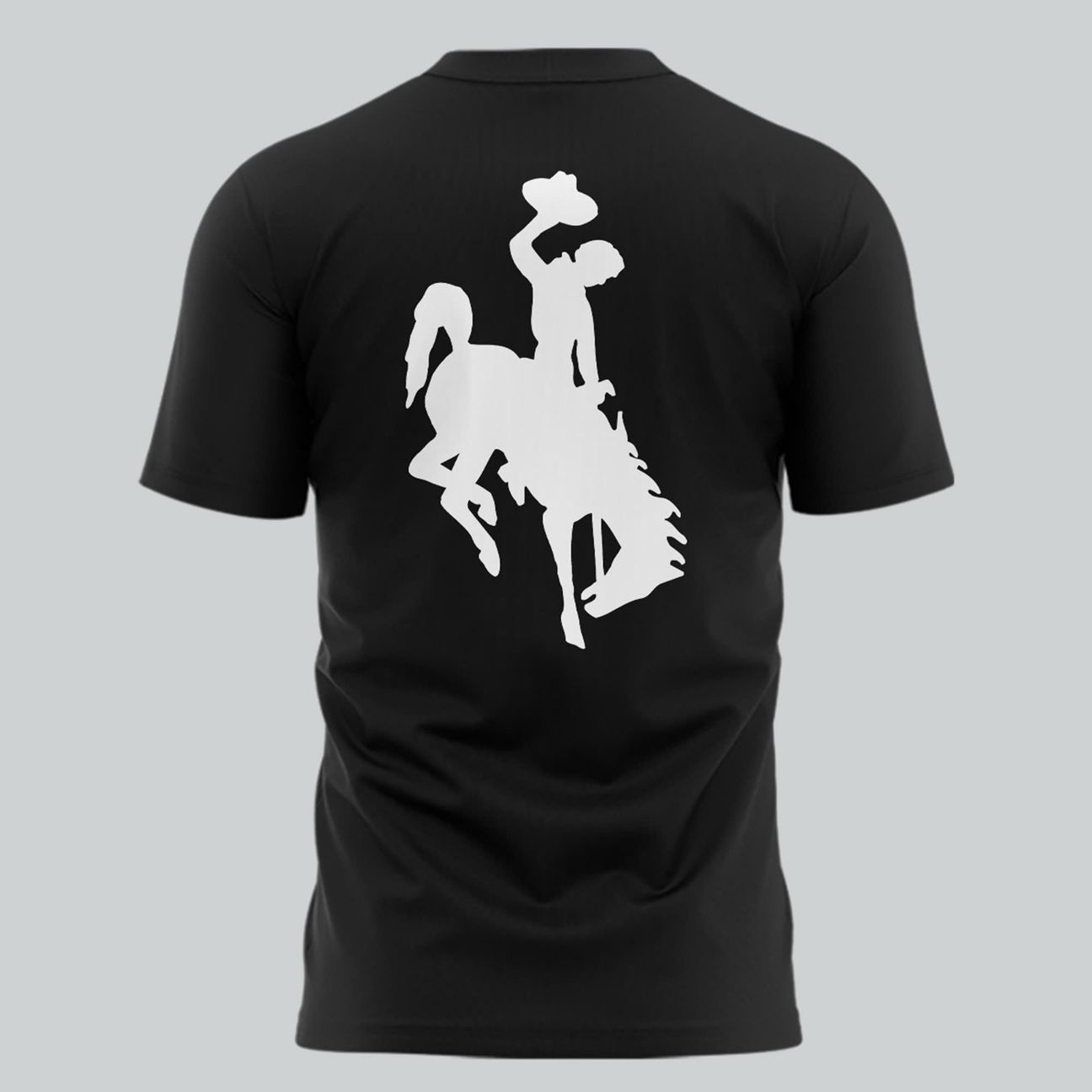 2025 Wyoming Cowboys Dark Mode Black T-Shirt