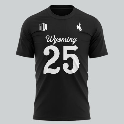 2025 Wyoming Cowboys Dark Mode Black T-Shirt
