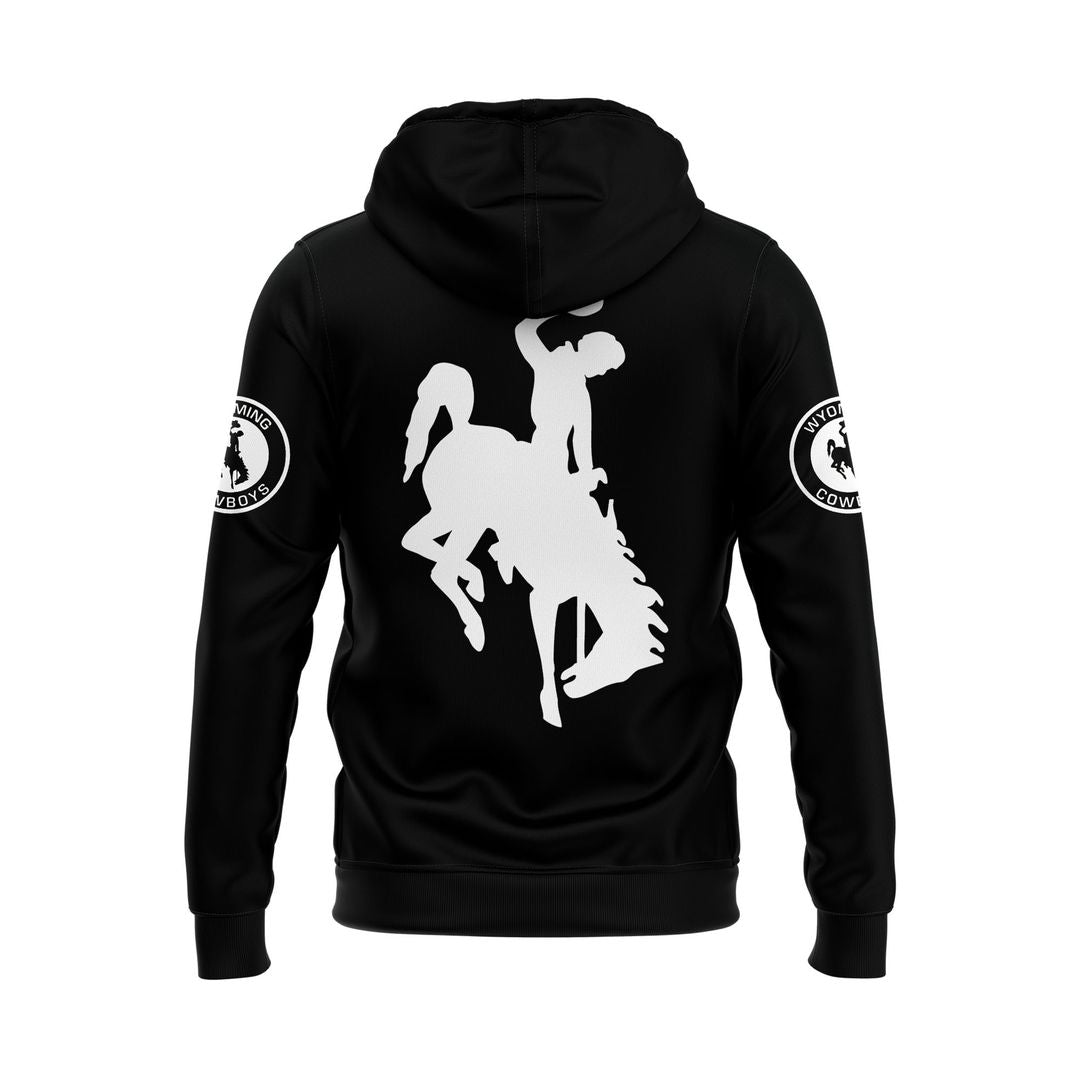 Wyoming Cowboy Football Coal-Black Hoodie