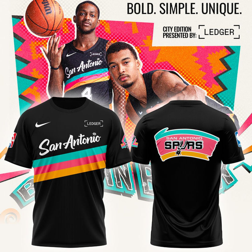 San Antonio Spurs Back To Black City Edition T-Shirt
