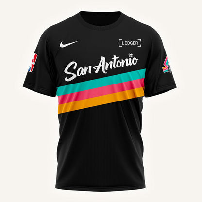 San Antonio Spurs Back To Black City Edition T-Shirt