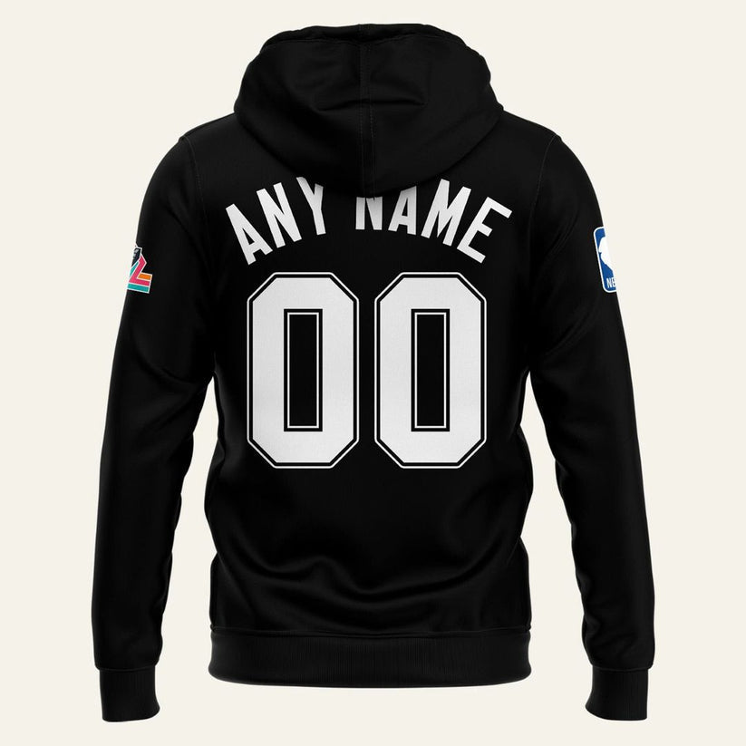 San Antonio Spurs Back To Black City Edition Custom Hoodie
