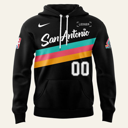 San Antonio Spurs Back To Black City Edition Custom Hoodie