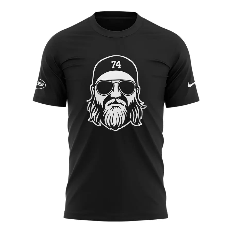 “A TRUE JET 74” T-shirt honoring Nick Mangold, legend of the New York Jets for fans