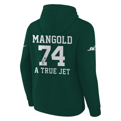 New York Jets A TRUE JET 74 – Nick Mangold Green Hoodie