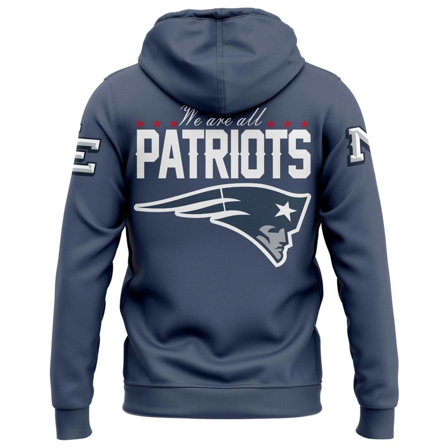 NE Patriots 2025 Rivalries Nor’Easter Storm Blue Hoodie  V2