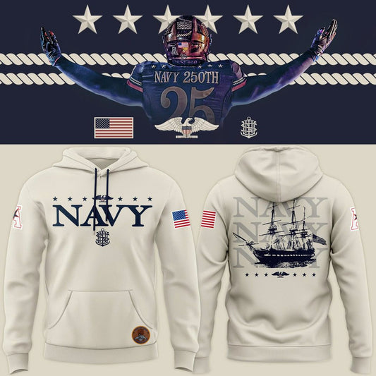 Navy Midshipmen 250th Anniversary Uniform Sideline Collection Replica Hoodie