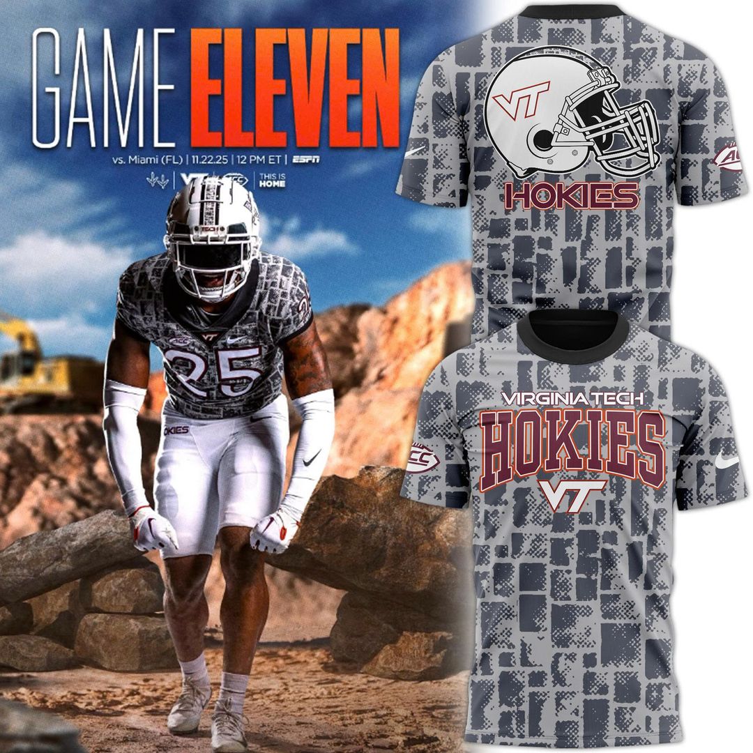 Virginia Tech Football 2025 Special Edition "Stone Wall" Combo T-Shirt