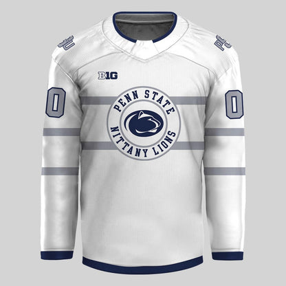 2026 Penn State Nittany Lions Hockey White Uniform Hockey Jersey Custom Name Numbers
