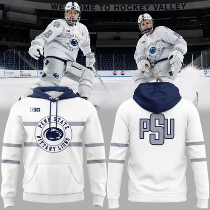 2026 Penn State Nittany Lions Hockey White Uniform Hoodie