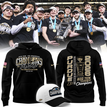 Purdue Men's Basketball 2026 Big Ten Tournament Champions Hoodie