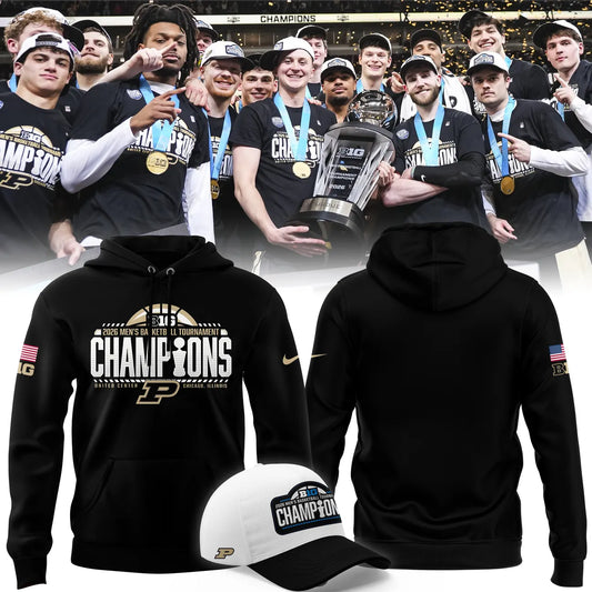Purdue Men's Basketball 2026 Big Ten Tournament Champions Hoodie