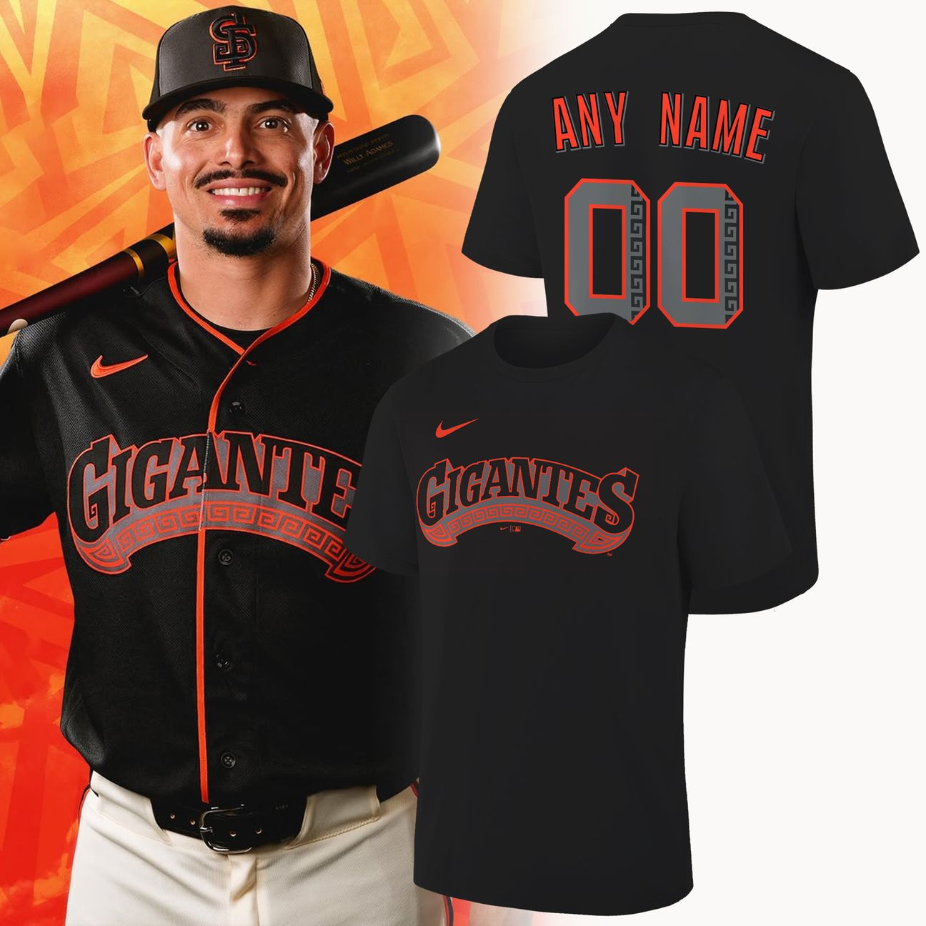 San Francisco Giants - GIGANTE🔥- Custom T-Shirt - Black